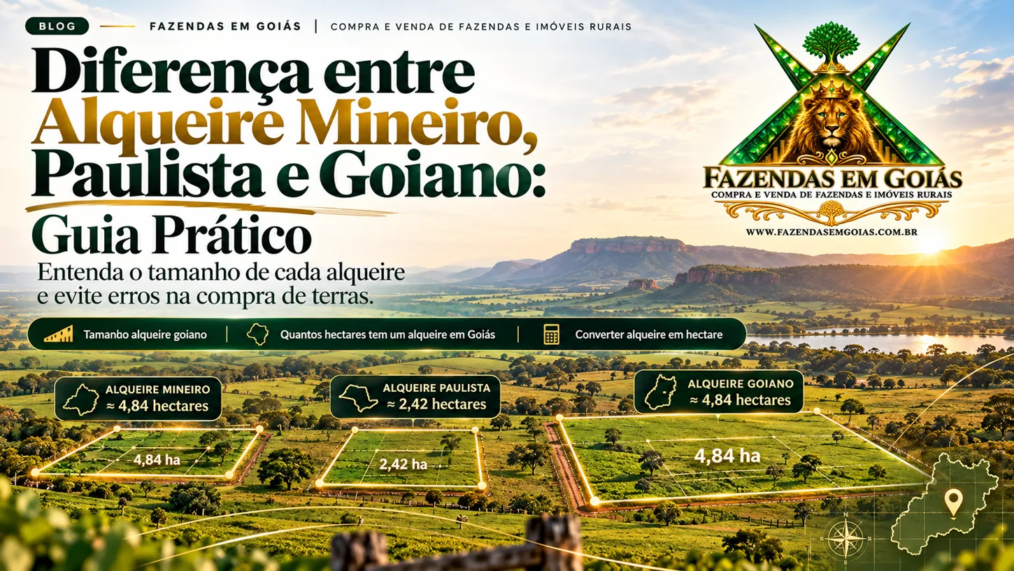Capa de conversão de alqueires